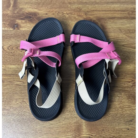 CHACO Lowdown Sandals Pink/Beige Womens Size 7 - Picture 4 of 7